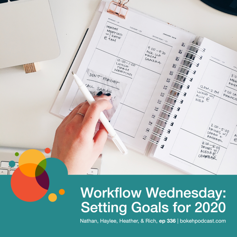 Episode 336: Workflow Wednesday: Setting Goals for 2020 – Nathan, Haylee, Heather, & Rich