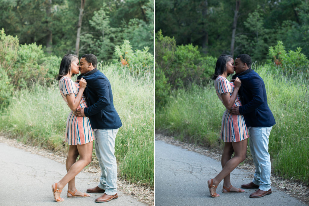 dark skin tones with greenery in background