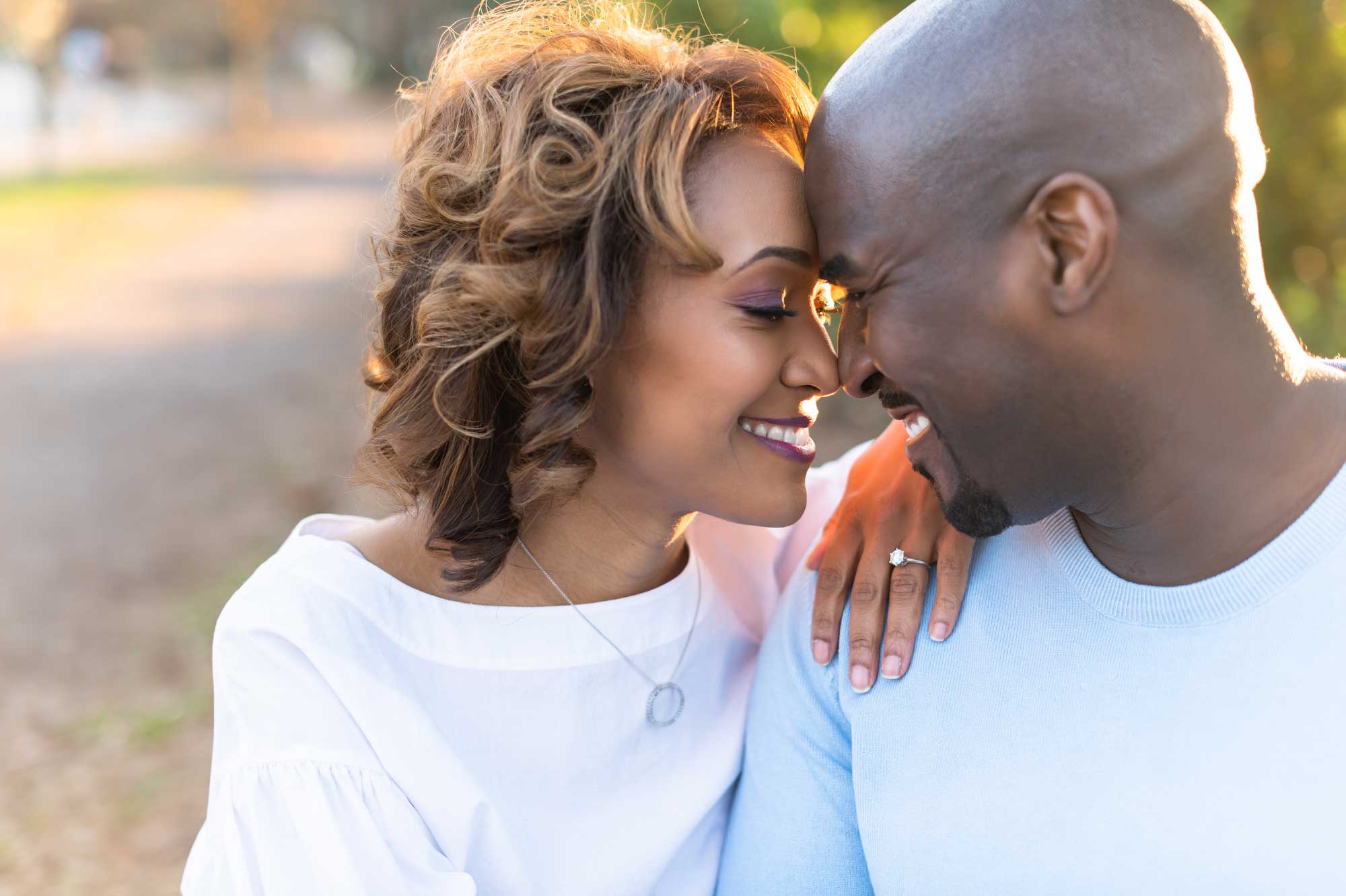 Outdoor engagement photograph