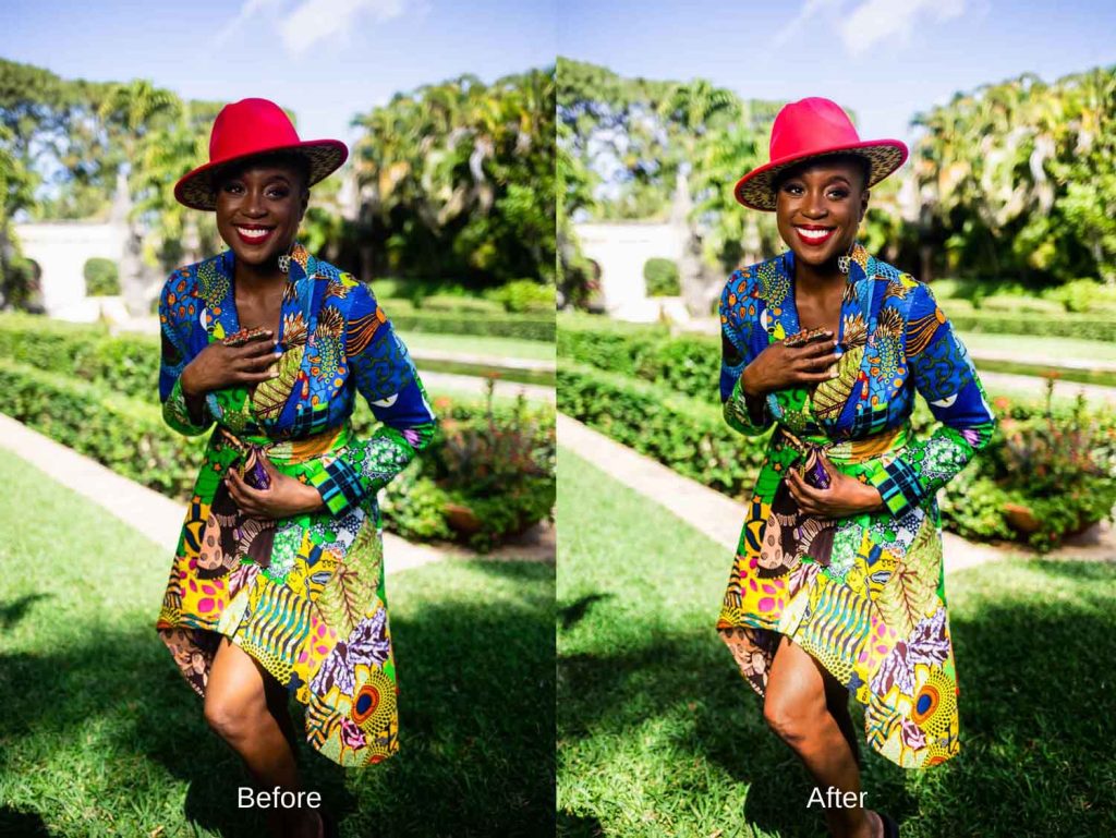 Lightroom Retouching before/after example