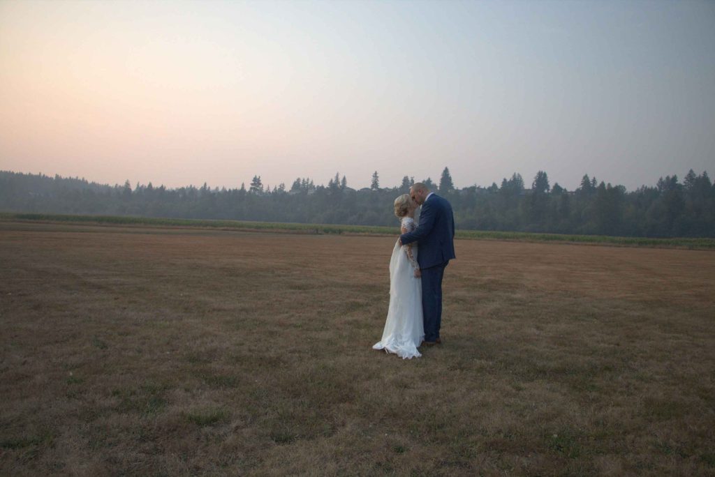 wedding couple in field unedited