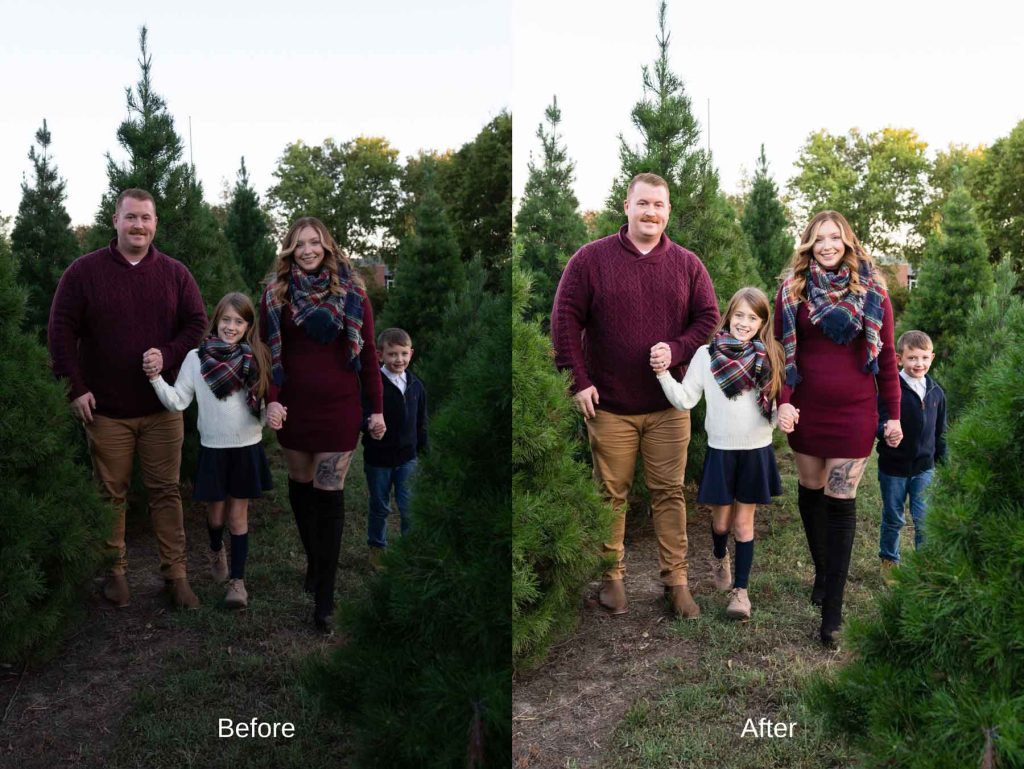 color correction example