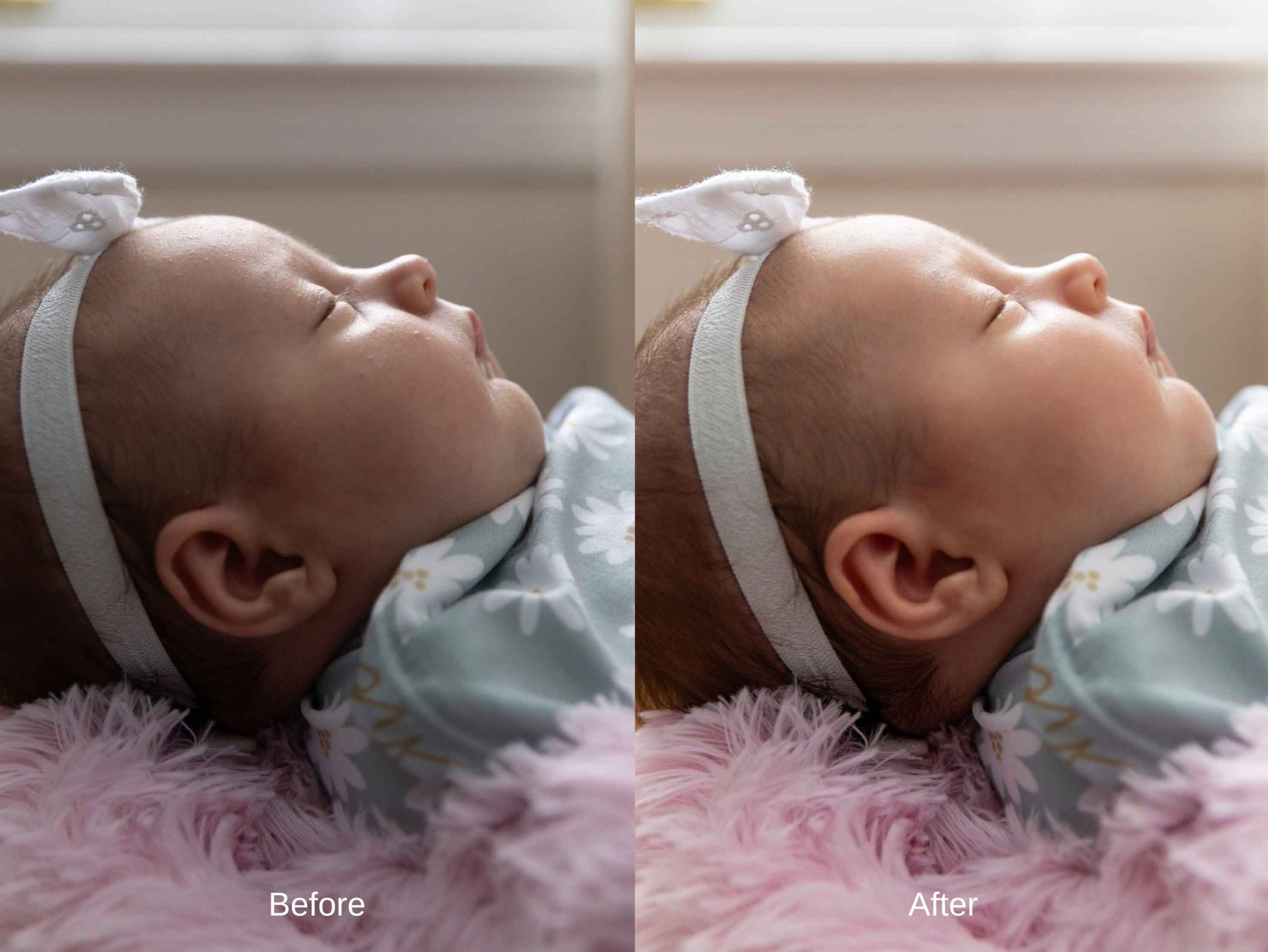 Lightroom Retouching Service for newborn photography